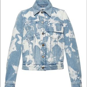 Authentic Givenchy stars bleached demin jacket.